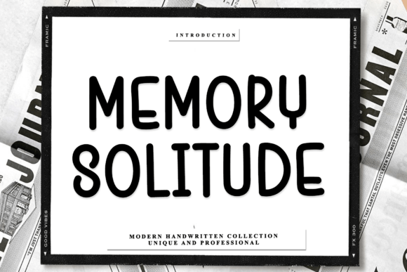 Memory Solitude: A Handwritten Font for Timeless Branding